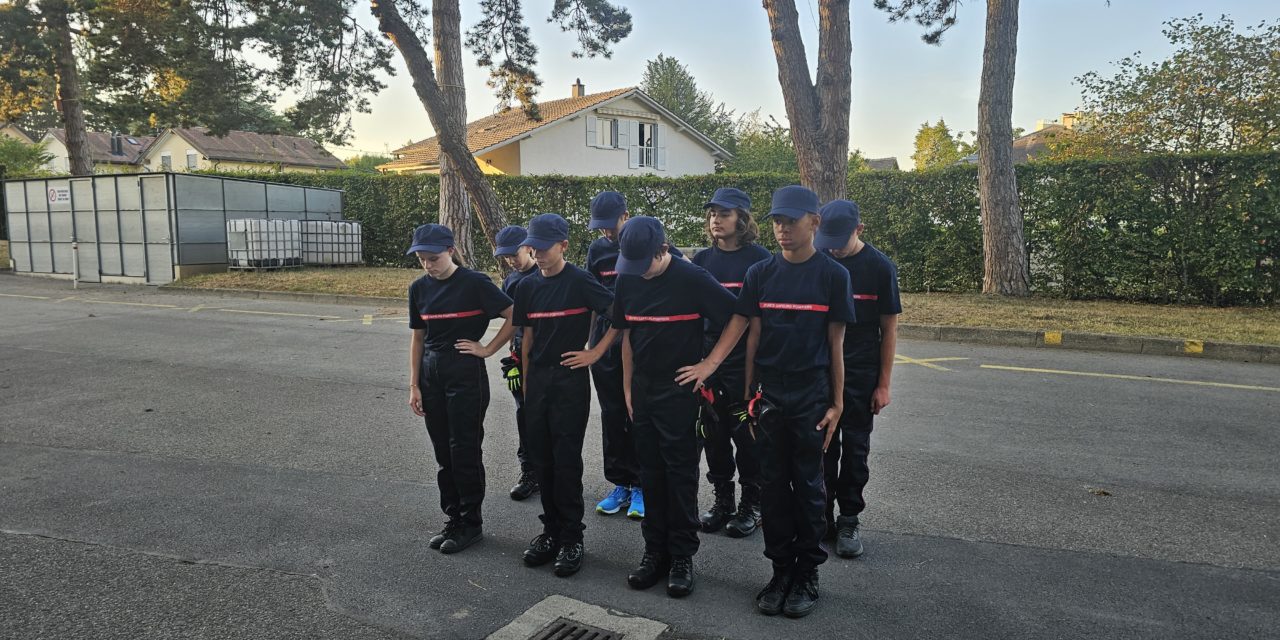 22.08.2023 Première leçon pour les Jeunes Sapeurs-Pompiers de Versoix